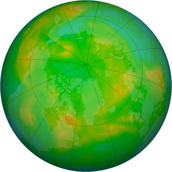 Arctic ozone map for 20 June 2000